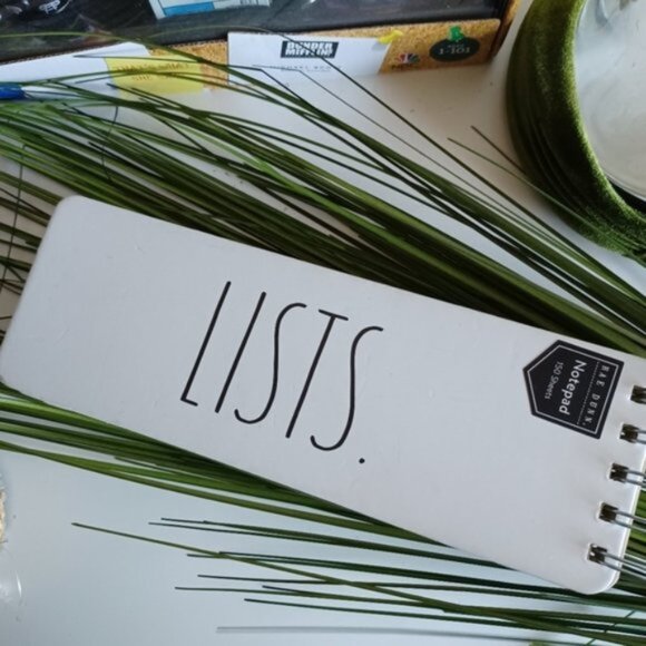 Rae Dunn "LIST" Notepad | Spiral 150 Sheets | Minimalist Stationery - Picture 1 of 4